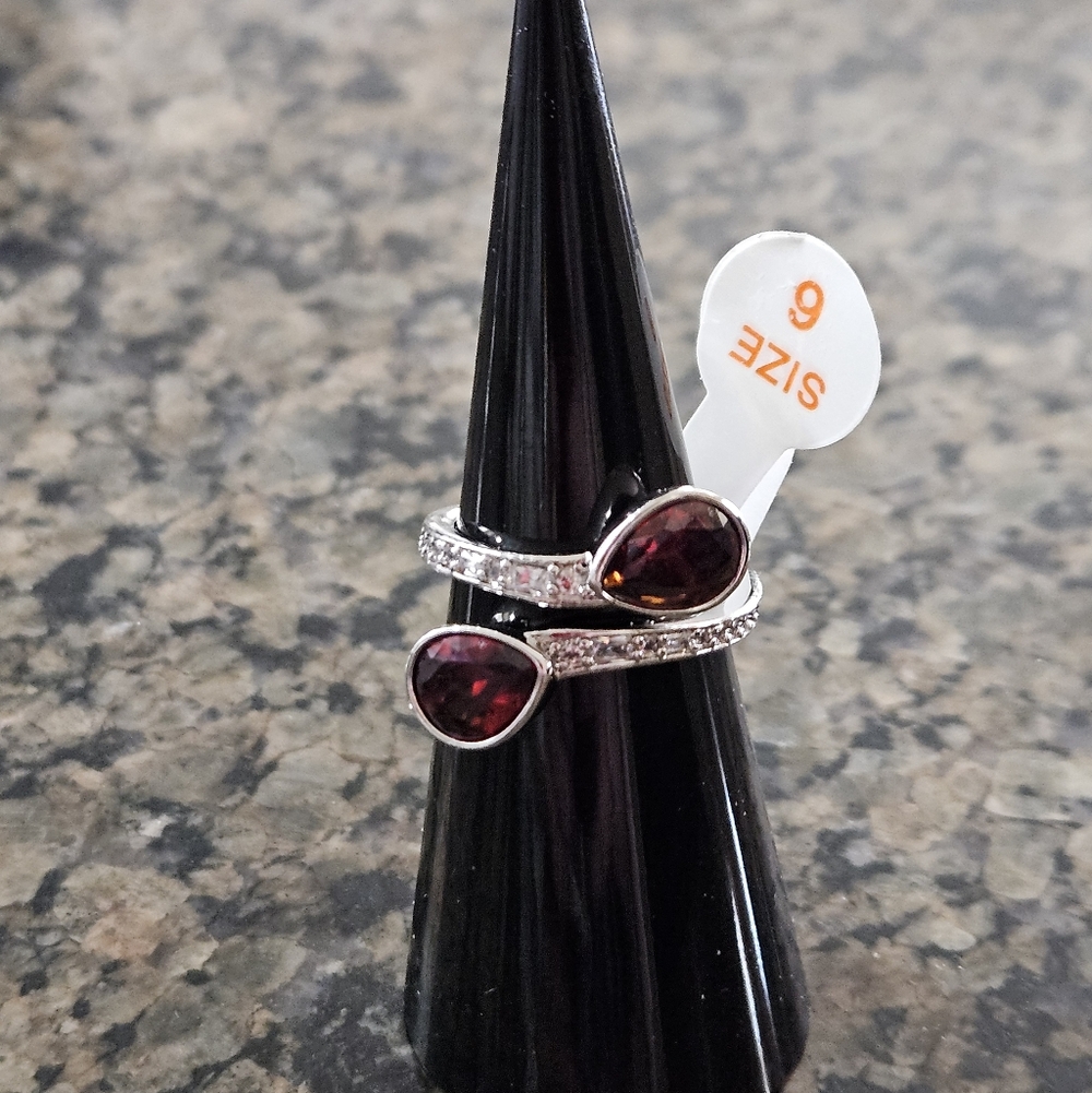 Bomb Party RG72322 "The Space That Shine" Garnet Cubic Zirconia  Sz 6